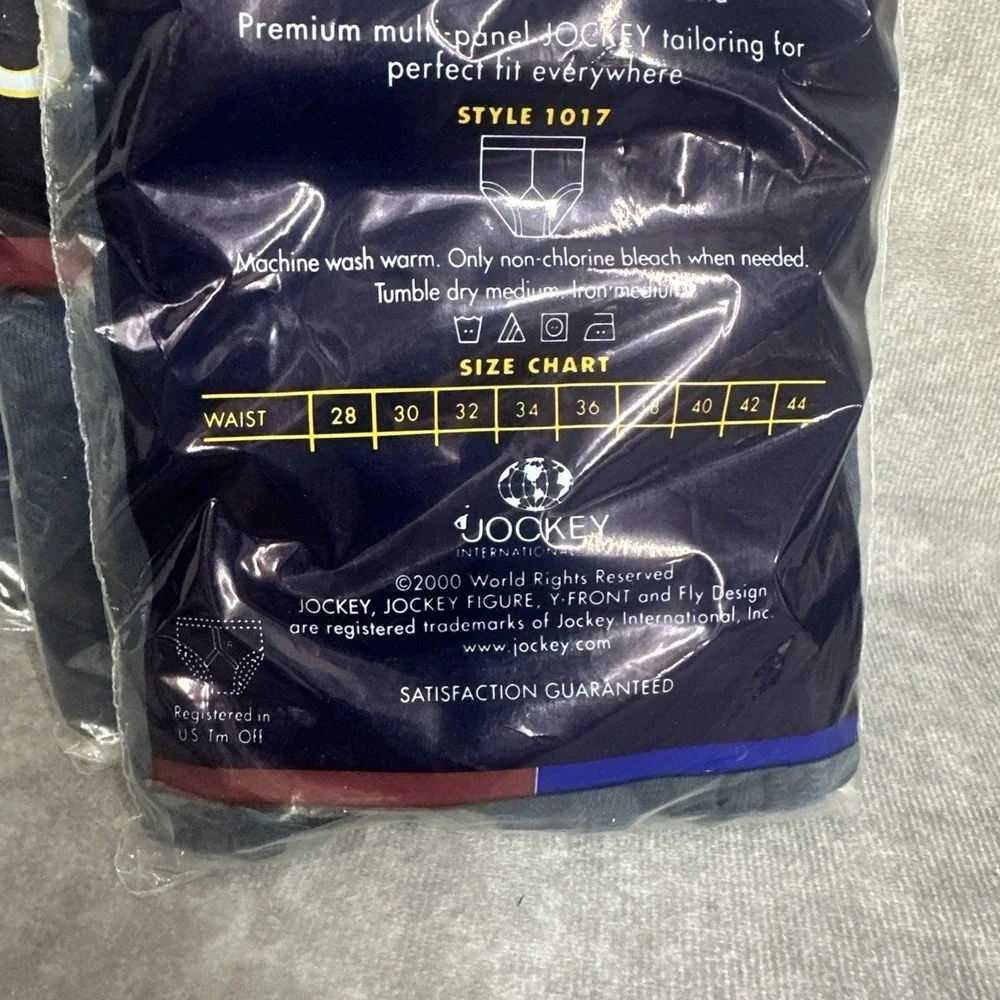 3 Pair Vintage NOS  Jockey Classic Y-Front Full Rise Briefs - 40, Navy #5338